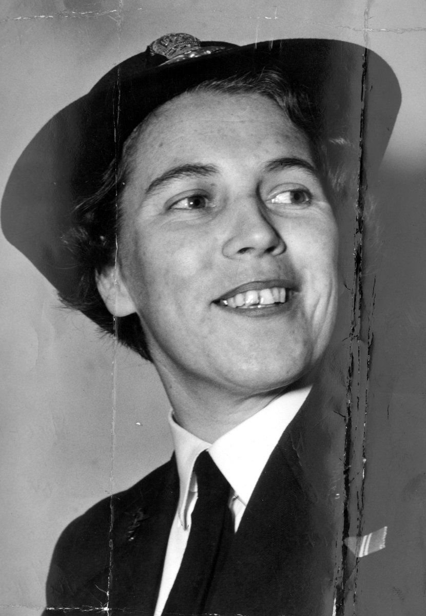 Nursing sister Ethel Morgan who recently arrived in Melbourne from Korea, pictured at the press interview at P.R.O.'s office Victoria Barracks, Melbourne City (c. 1951)