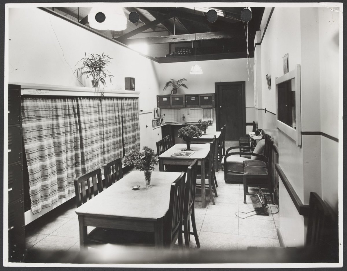 Girl's Room for staff includes tables and chairs, kitchenette, electric heater opened September 5th Prahran Store No. 5 (1940)