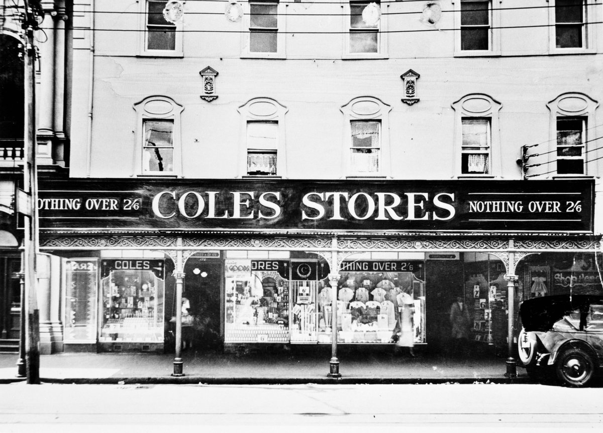 Copy photograph (original picture taken 1919) 172 Smith Street, Collingwood shopfront with verandah and window displays-Store No. 1