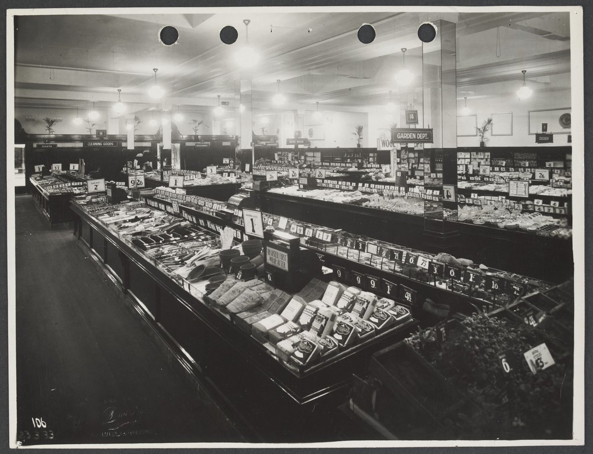 Interior of store with the gardening department in the foreground at old store Sydney Road Brunswick Store No. 3 (1933)