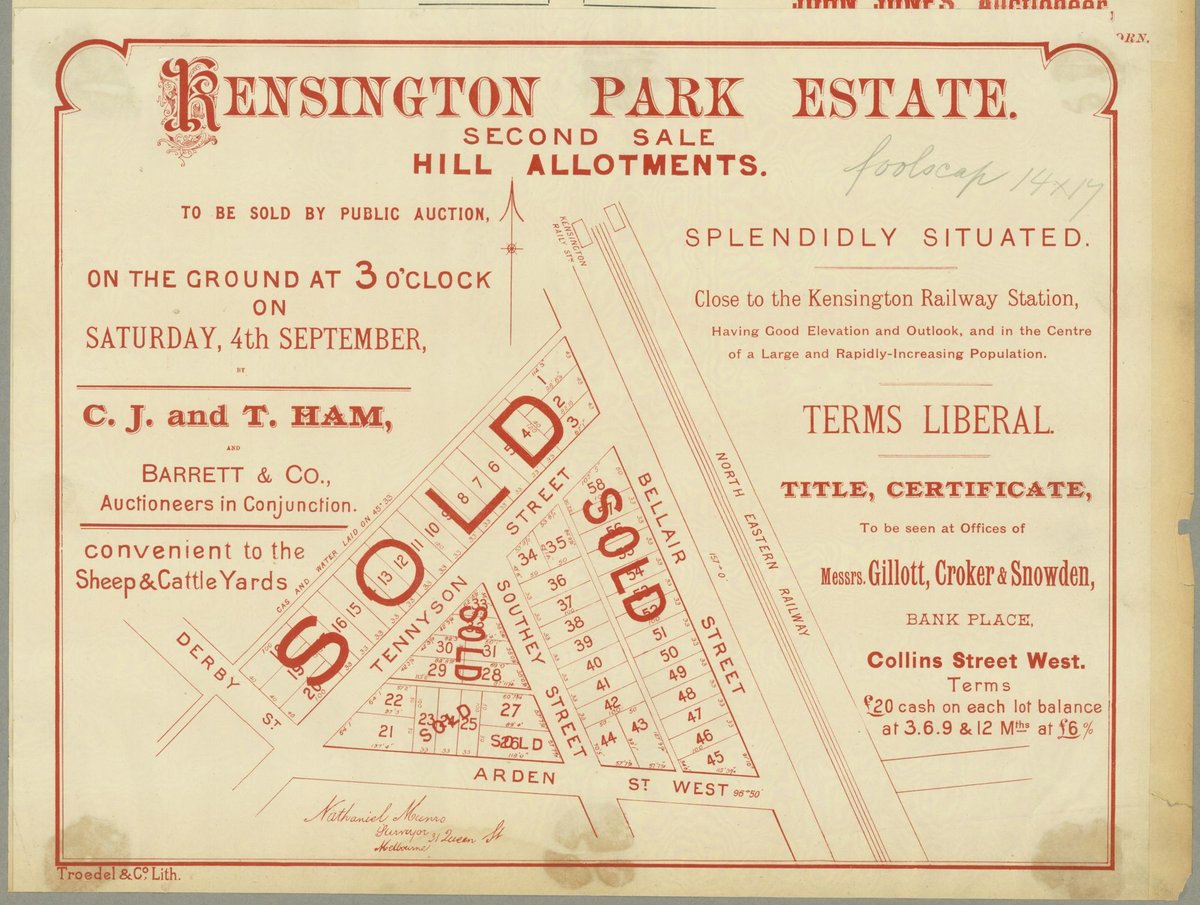 Kensington Park Estate. Second Sale Hill Allotments (1880–1900)
