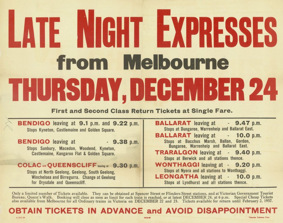 Late night expresses from Melbourne - Thursday December 24 (1935–42)