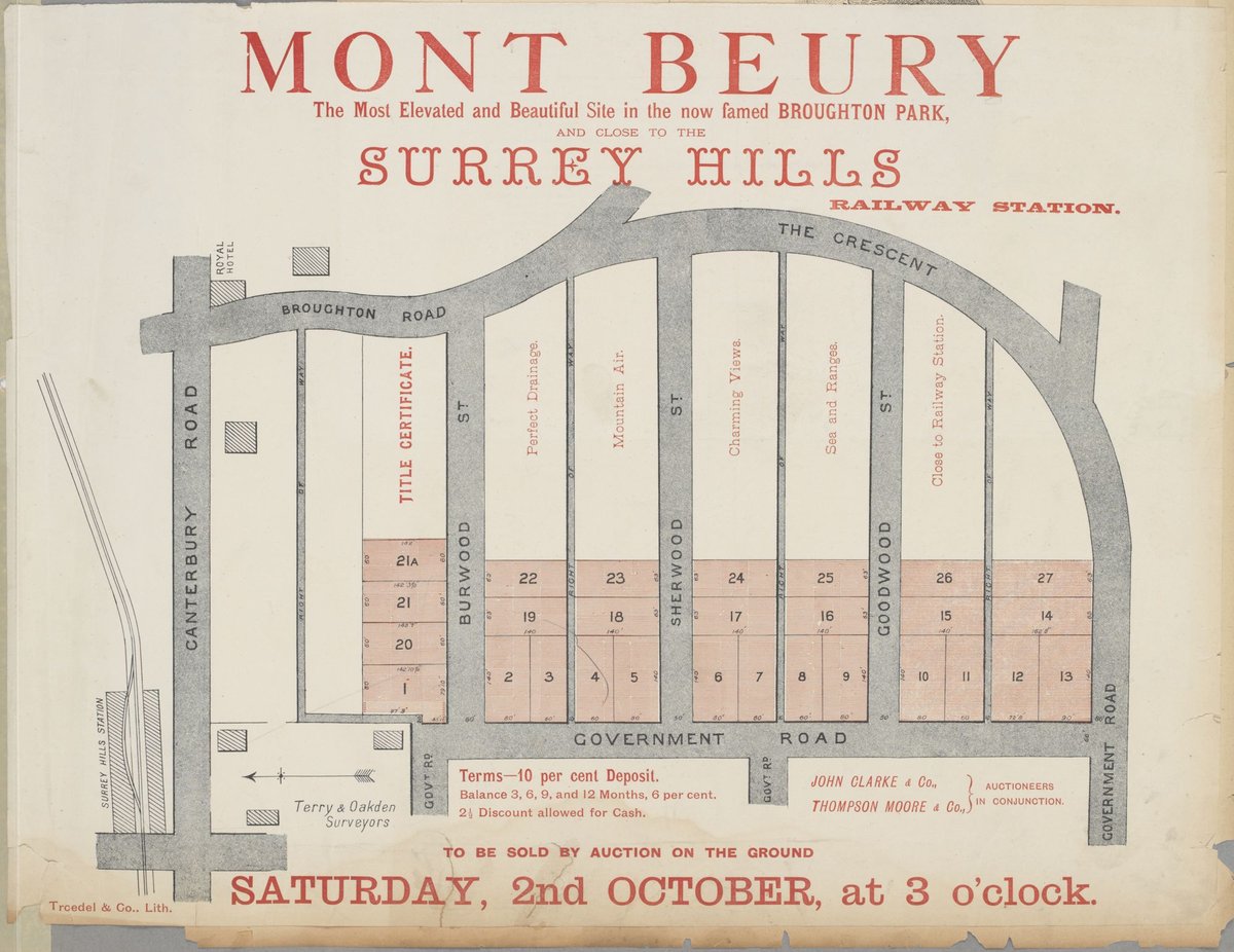 Mont Beury, Surrey Hills [Auction notice] (1886)