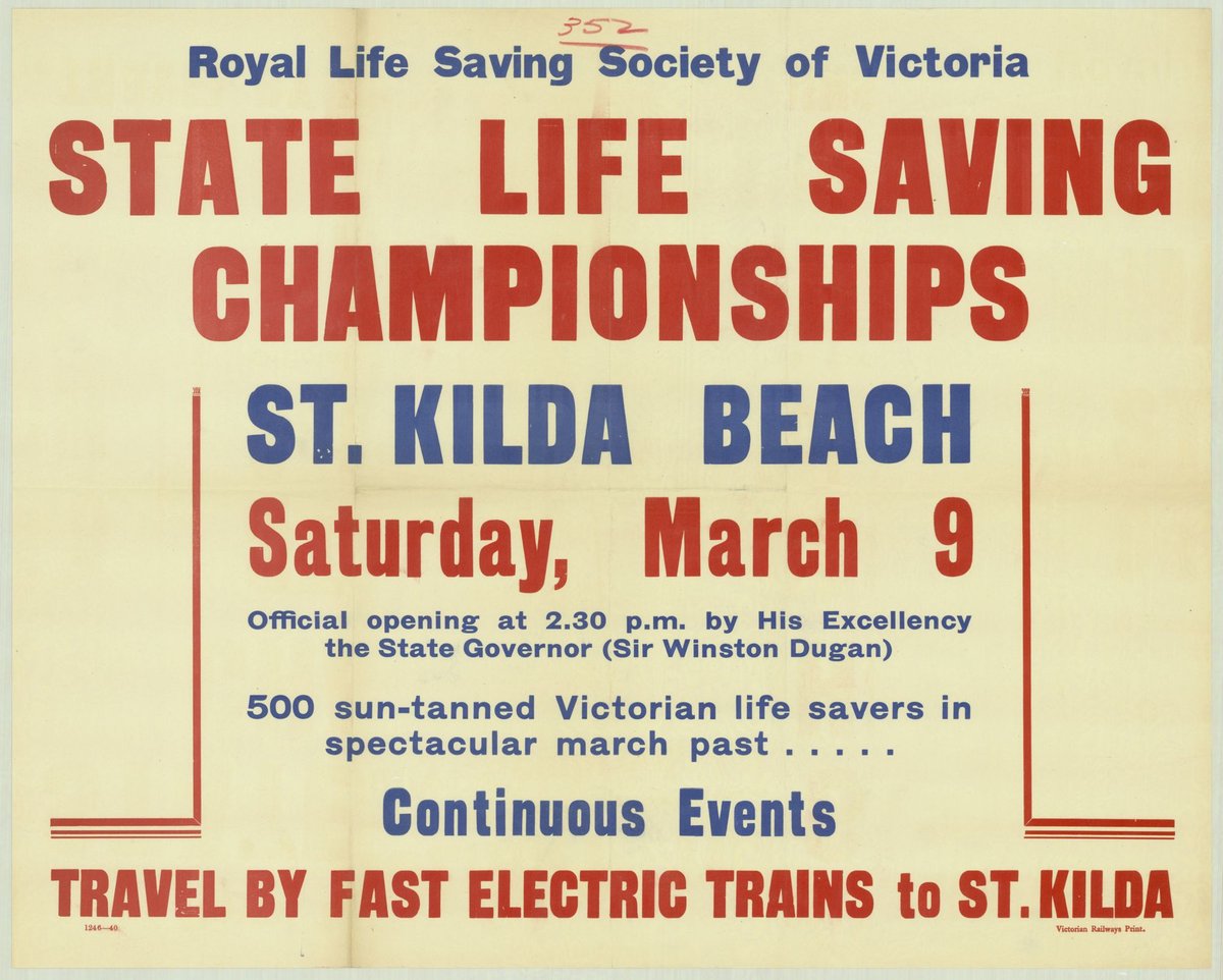 Royal Life Saving Society of Victoria - State Life Saving Championships St Kilda Beach (1935–42)