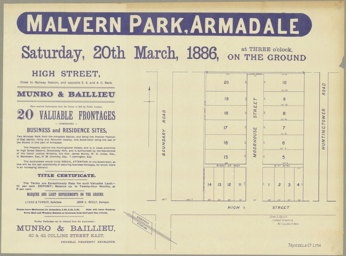 Malvern Park, Armadale [Auction notice] (1886)
