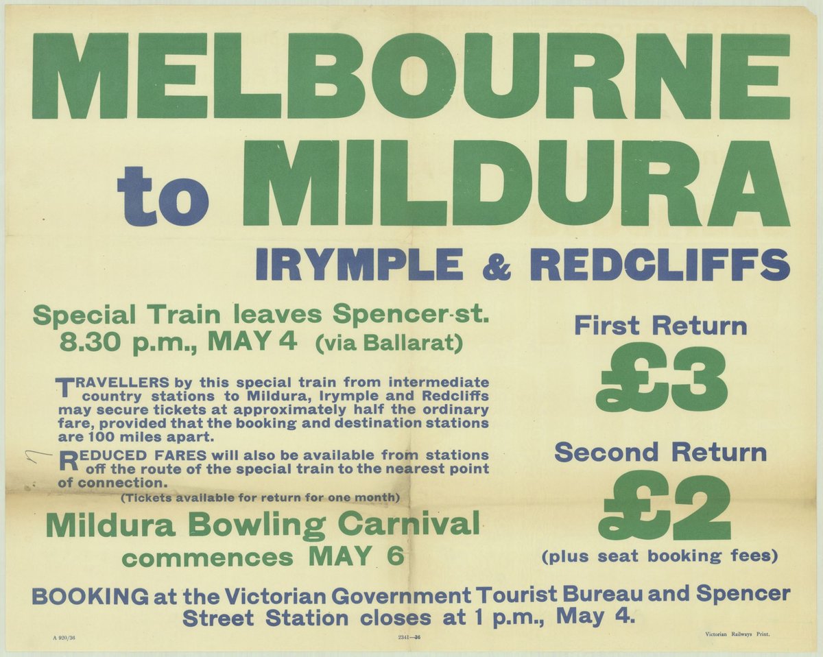 Melbourne to Mildura - Irymple & Redcliffs (1935–42)