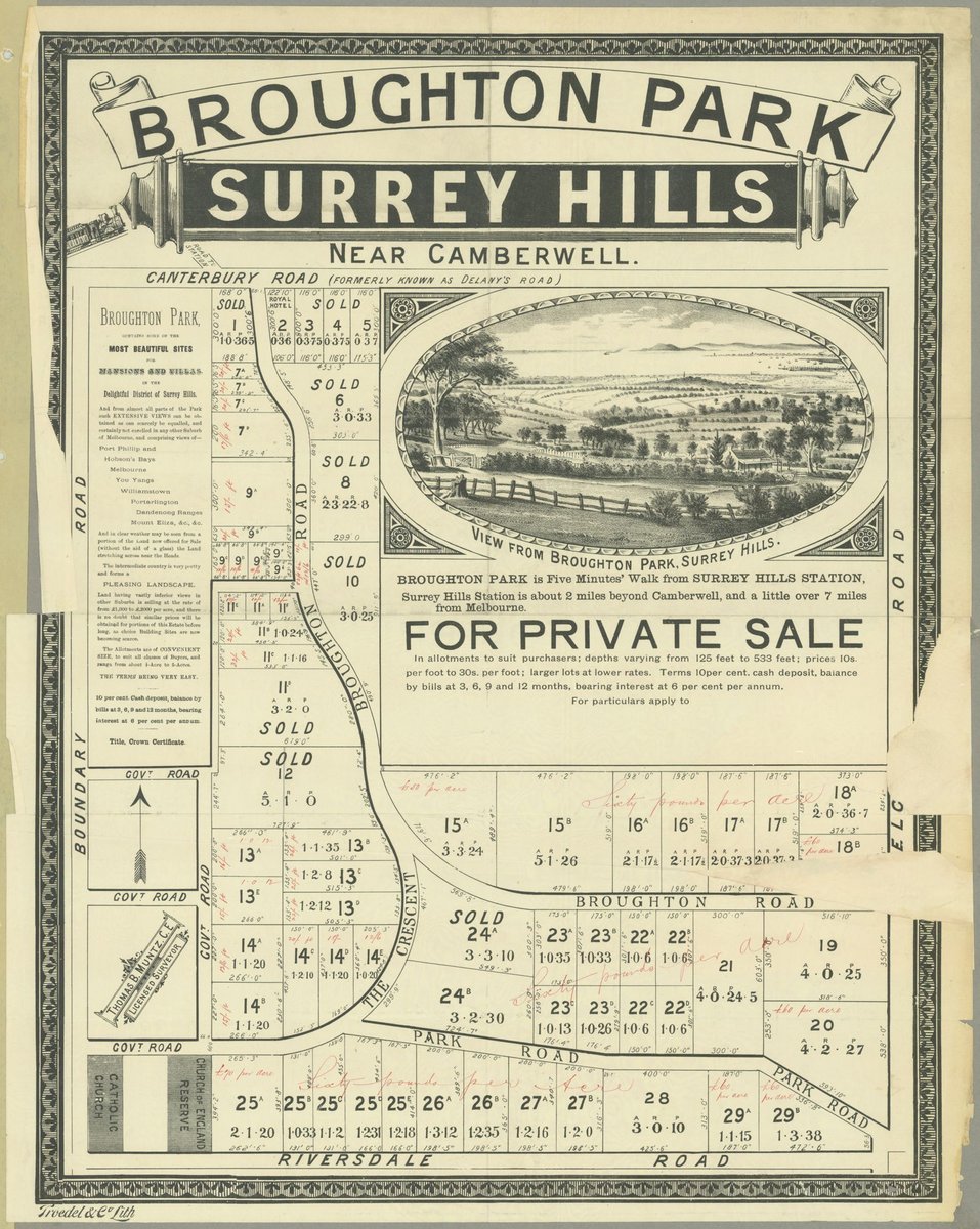 Broughton Park, Surrey Hills [Sale notice] (1880–90)
