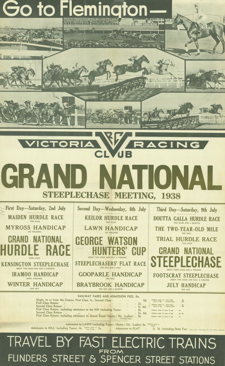 Go to Flemington - Victoria Racing Club Grand National Steeplechase meeting 1938 (1935–42)