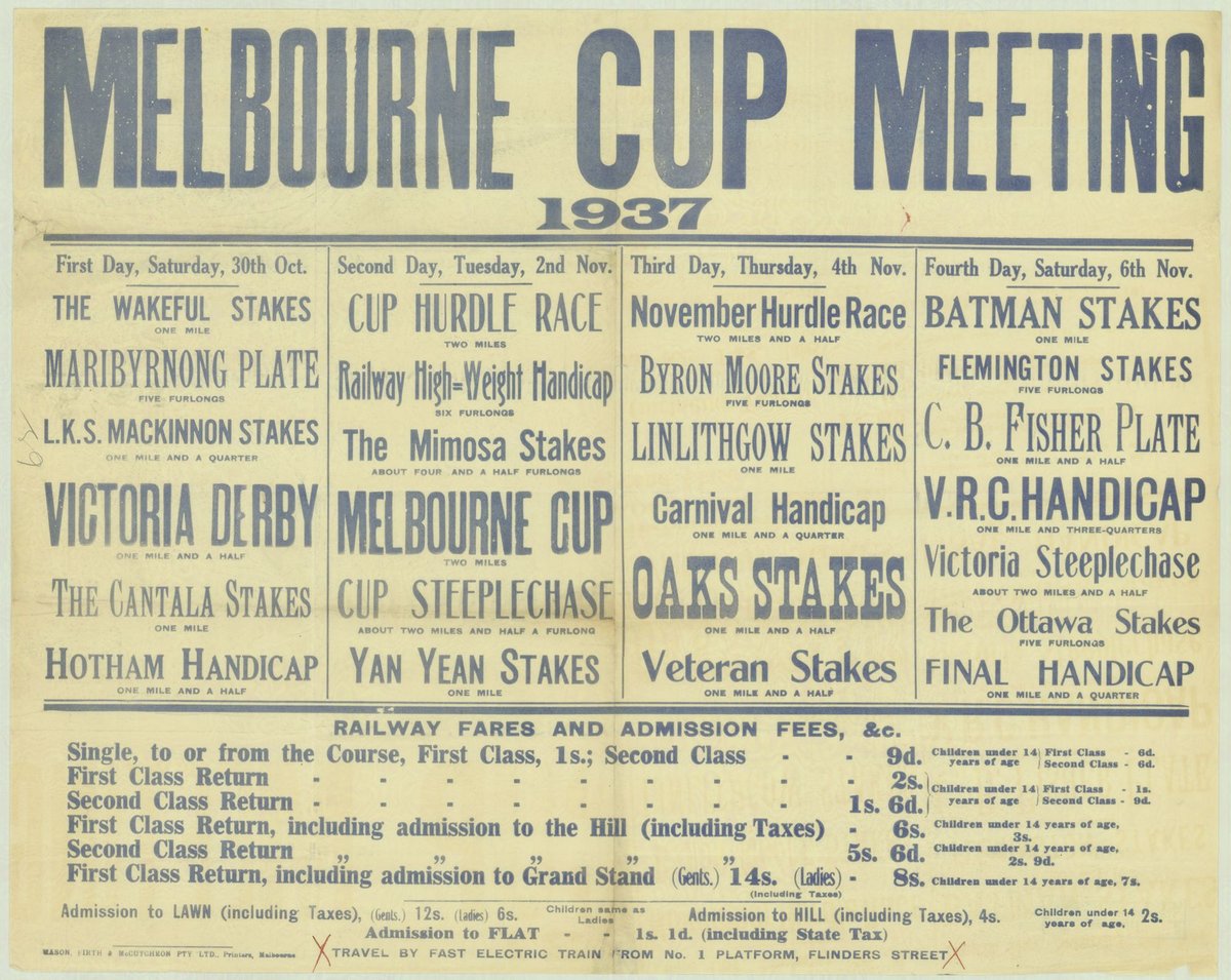 Melbourne Cup Meeting 1937, Flemington (1935–42)