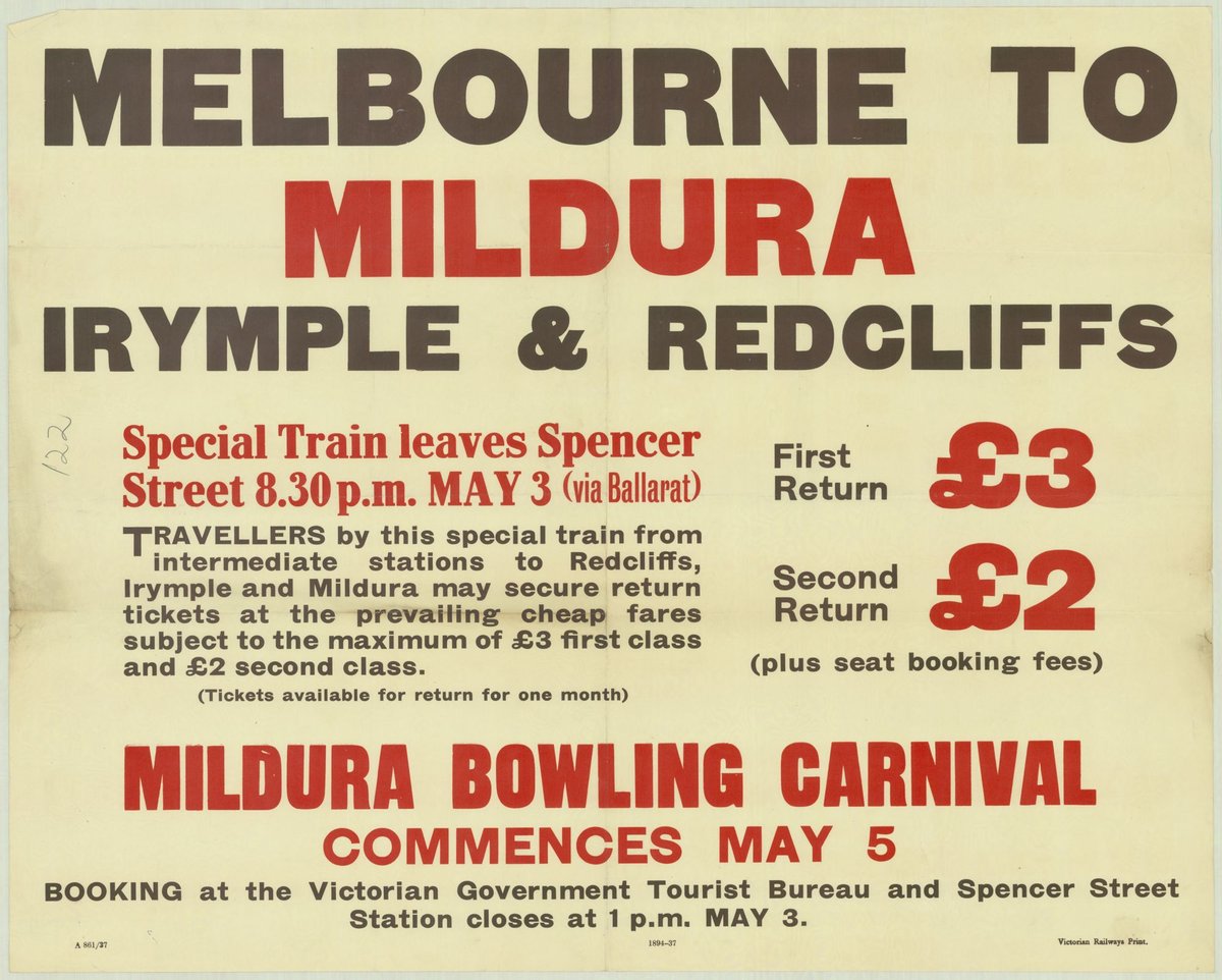 Melbourne to Mildura - Irymple & Redcliffs (1935–42)