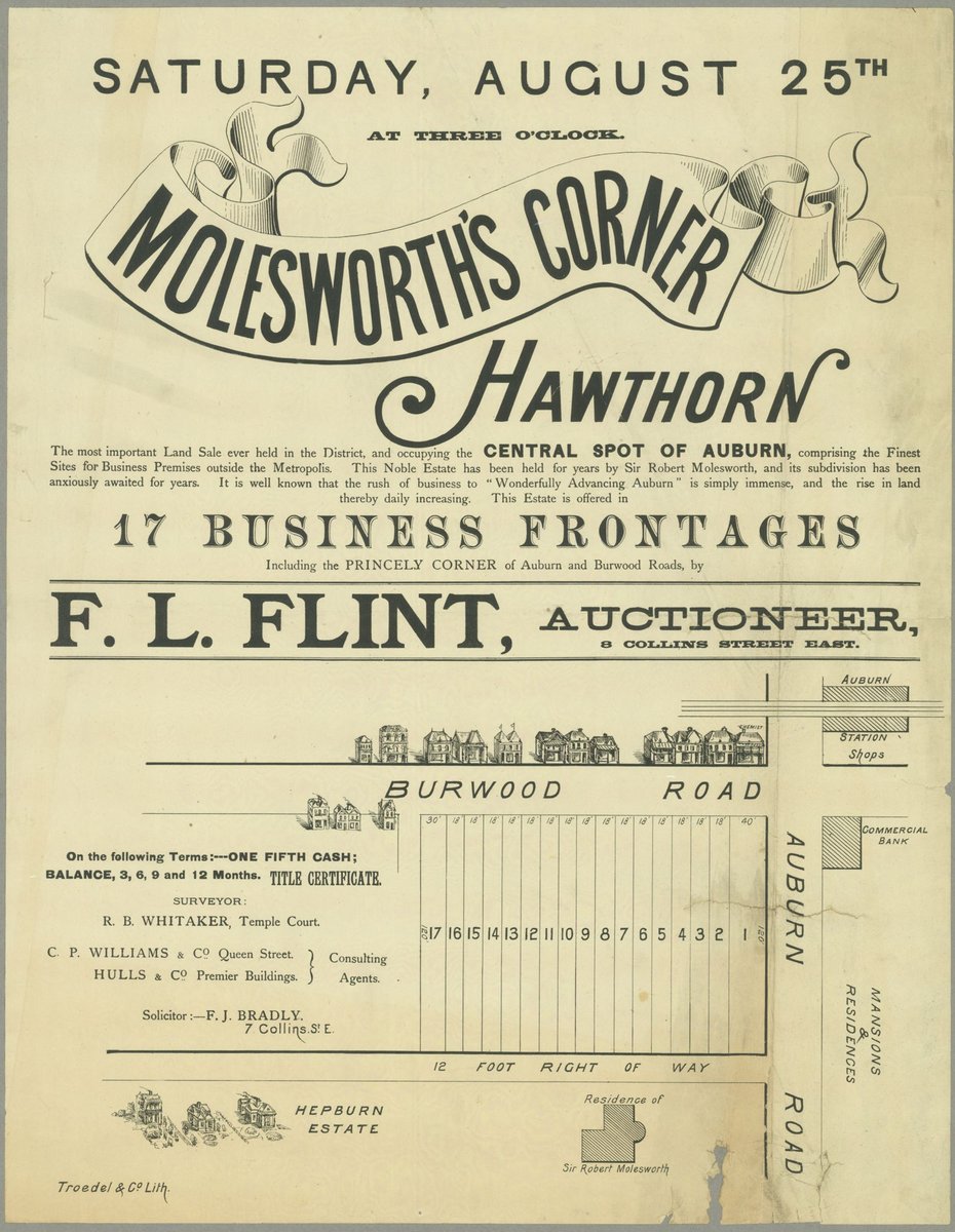 Molesworth Corner Hawthorn [Auction notice] (1880–90)
