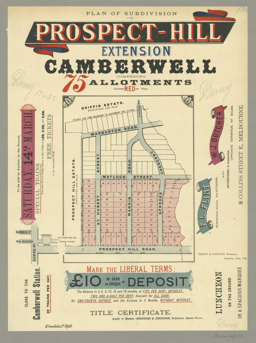 Prospect-Hill Extension Camberwell [Auction notice] (1880–90)
