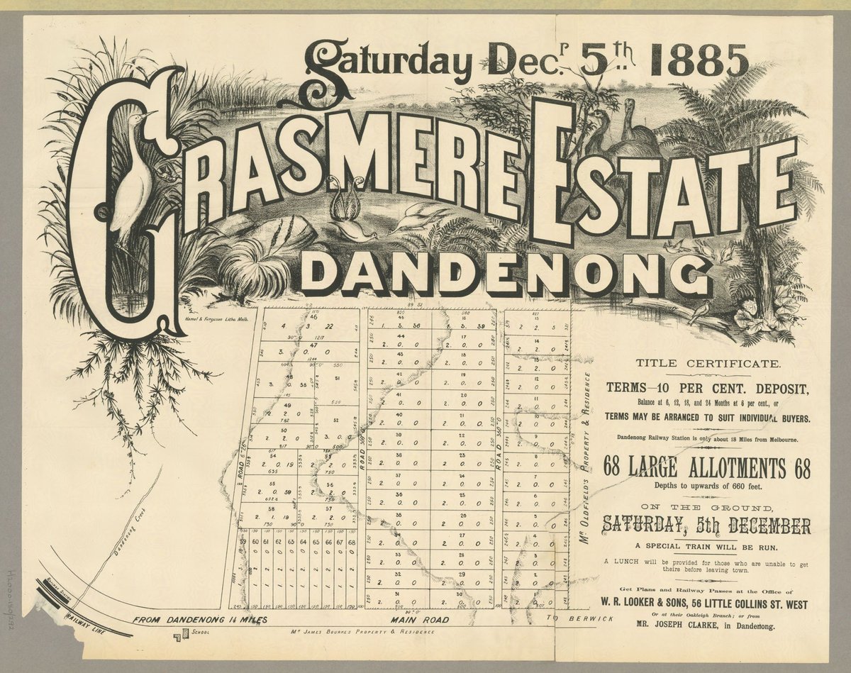 Grasmere Estate Dandenong [Auction notice] (1885)