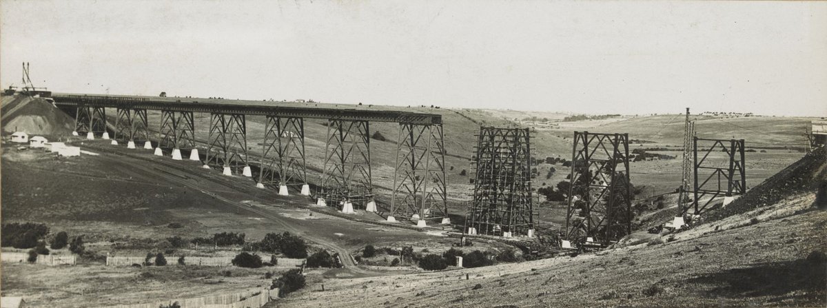 Albion to Broadmeadows - general view of Moonee Ponds Creek viaduct (1927–28)
