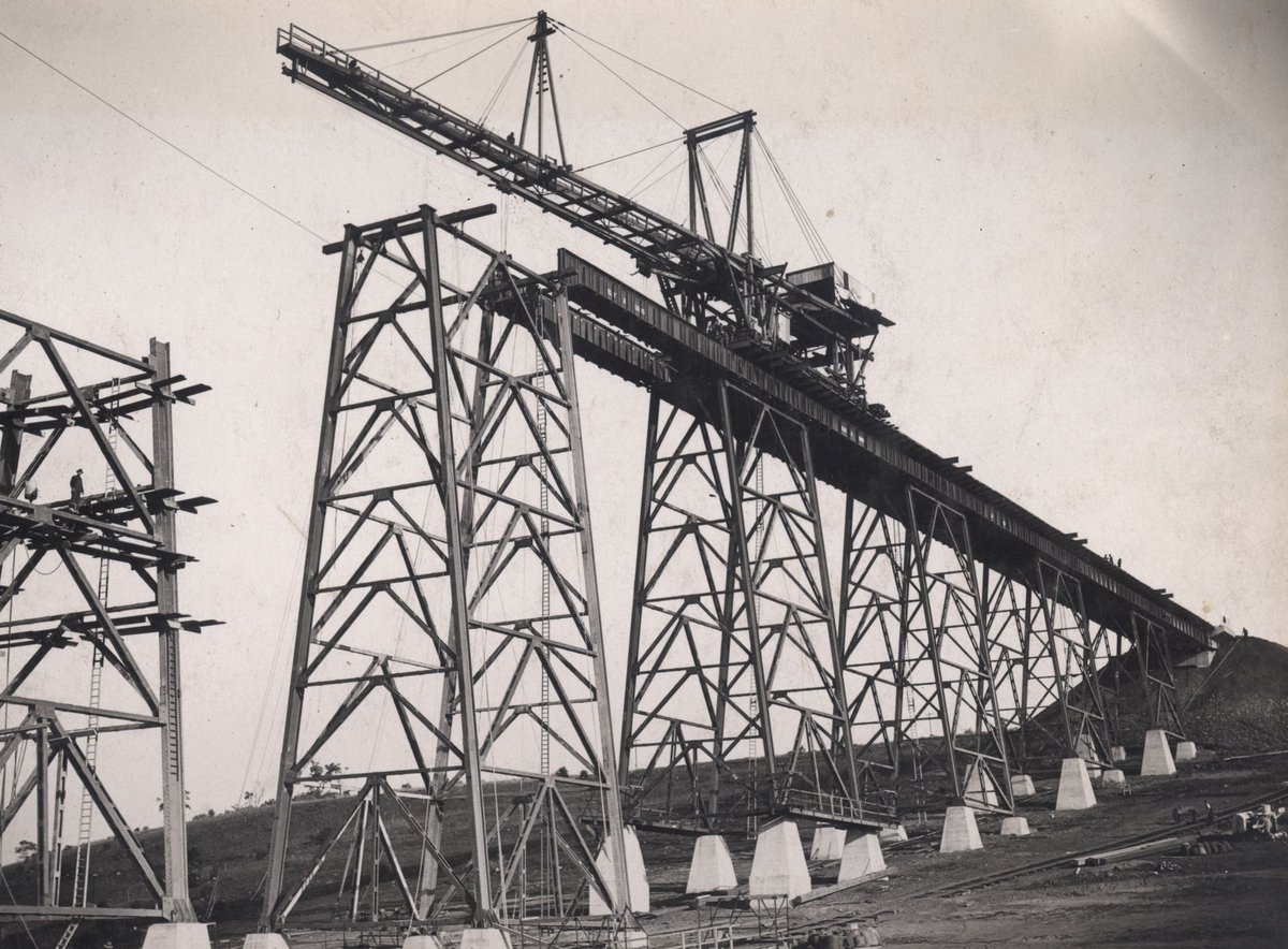Albion to Broadmeadows - general views of Maribyrnong River viaduct (1928)