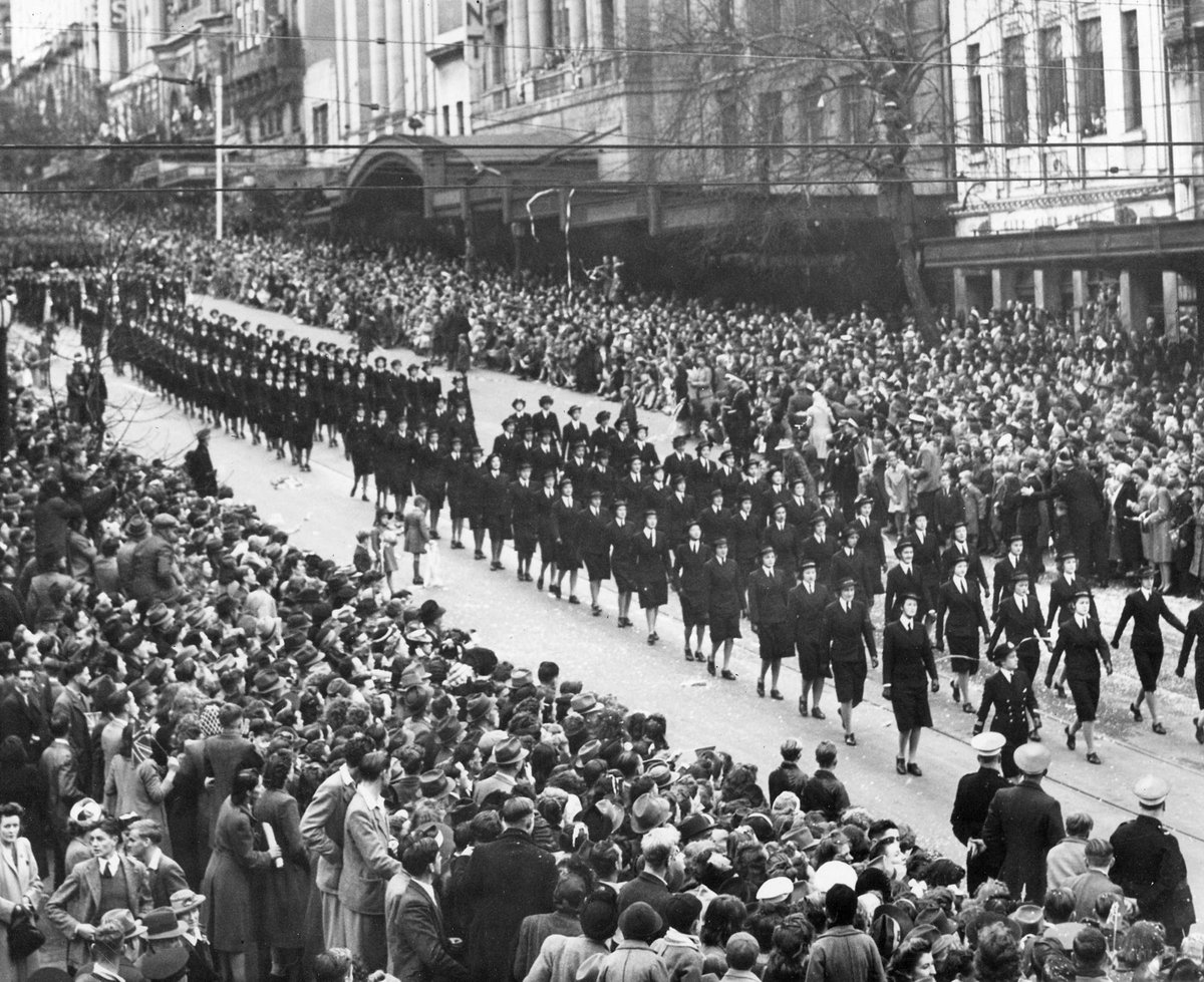 Victory Day march in Melbourne, Melbourne City (1943–49)