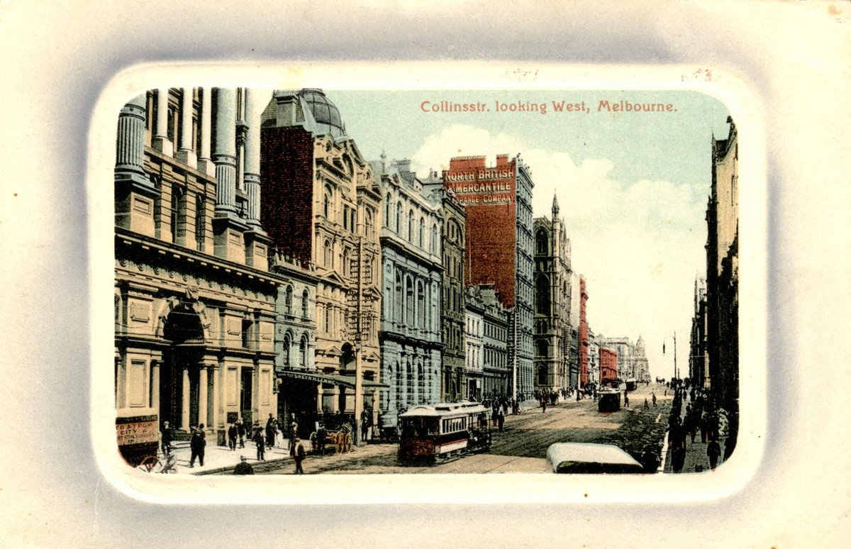 Collinsstr. [i.e. Collins Street] looking West, Melbourne, Melbourne City (c. 1906)