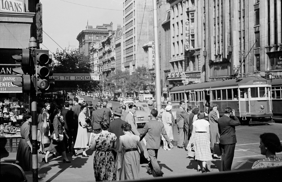 Collins Street, Melbourne, Melbourne City (1954)