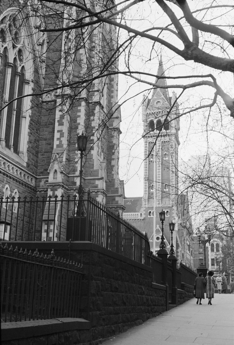 Two churches, Collins Street, Melbourne, Melbourne City (1953)