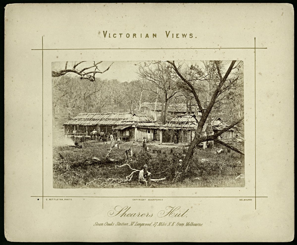 Shearers Hut. Seven Creeks Station. M Longwood. 27 Miles N.E. from Melbourne (1855–1902)