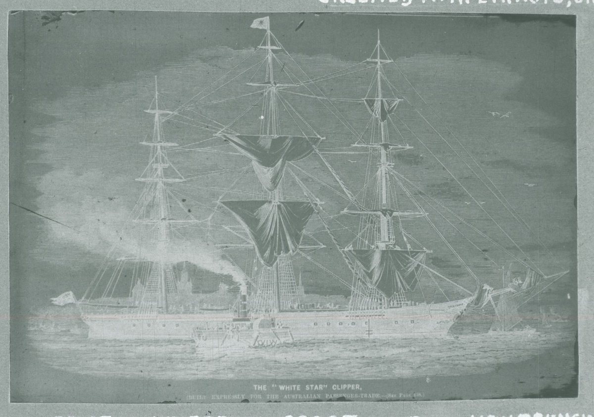 WHITE STAR. : Liverpool. 2339 tons. Built New Brunswick a noted ship of the gold era. Best passage Liverpool to Melbourne, 69 days. Wrecked. 1883 (1854–83)