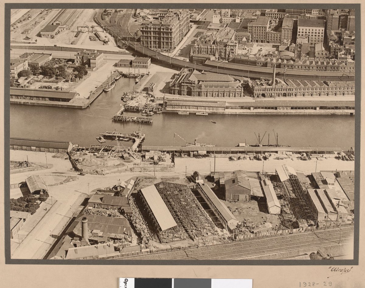 Spencer Street Bridge under construction, Melbourne City (1927–28)