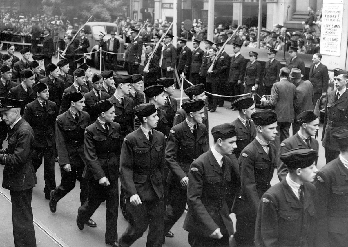 Royal Australian Air Force A.T.C. march through Melbourne, Melbourne City (1942–43)