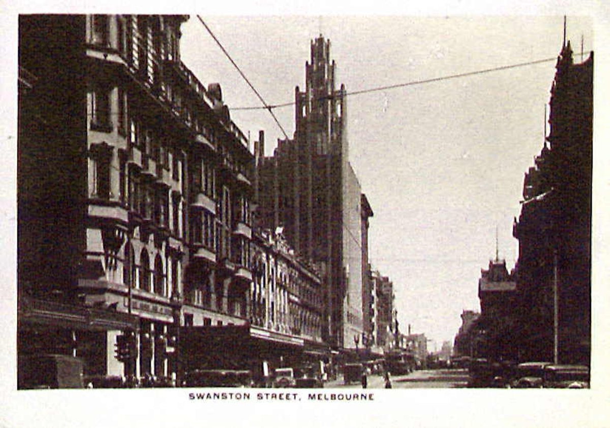 Swanston Street, Melbourne, Melbourne City (c. 1930)