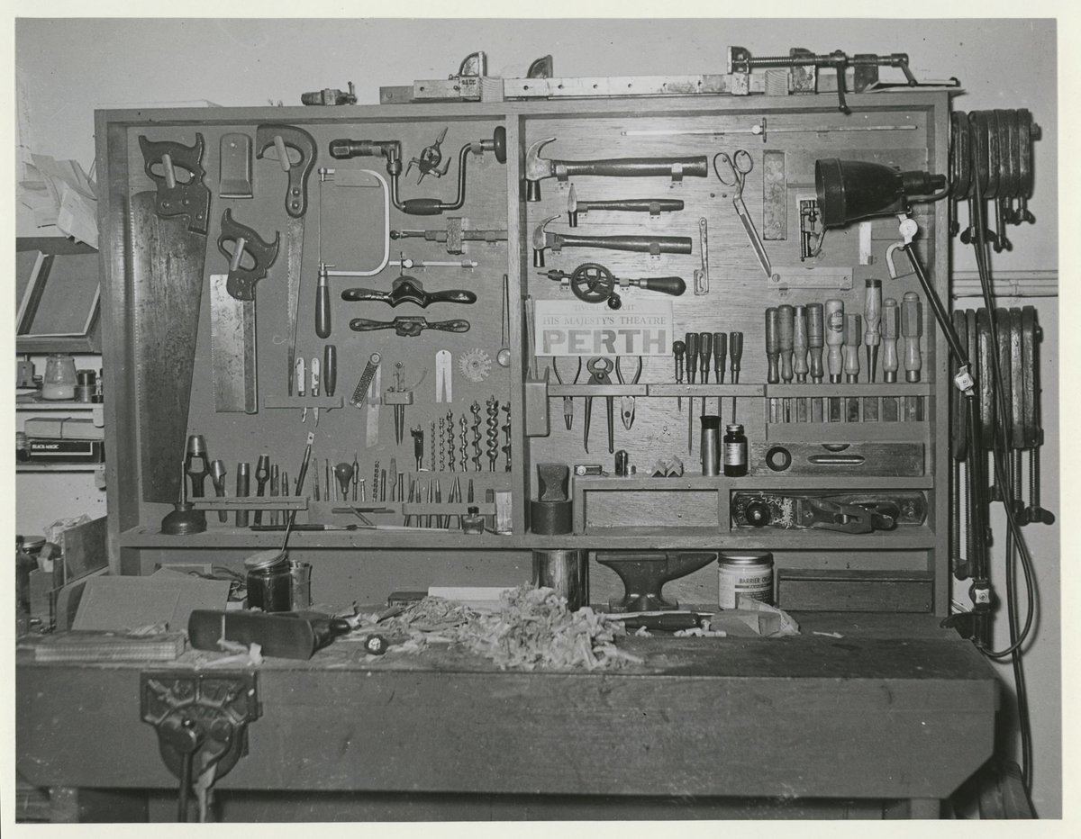 Will Alma's workbench, South Melbourne, 1946 (c. 1946)