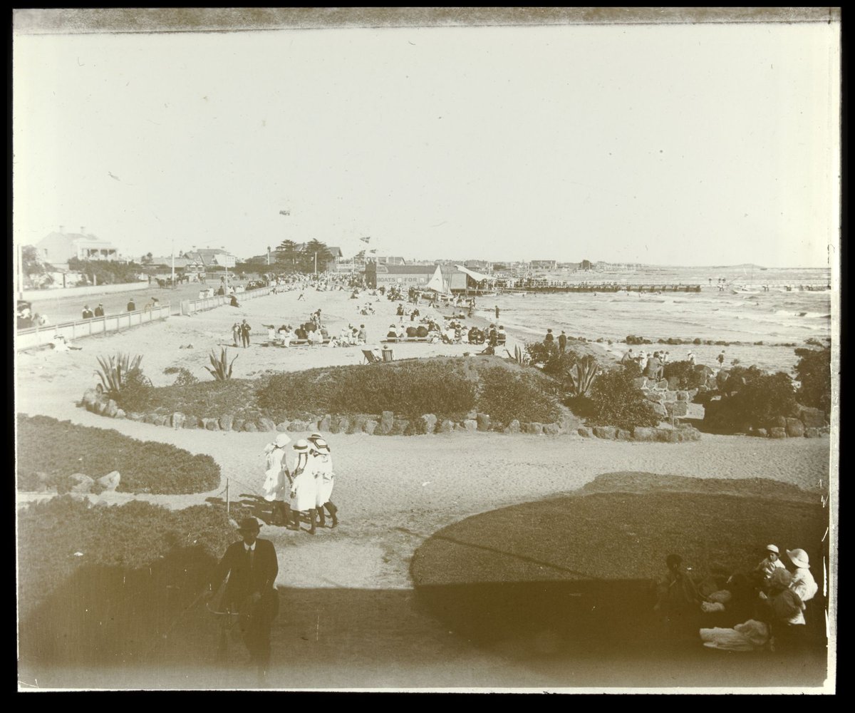 St. Kilda with beach, baths and children, St Kilda (1875–1938)