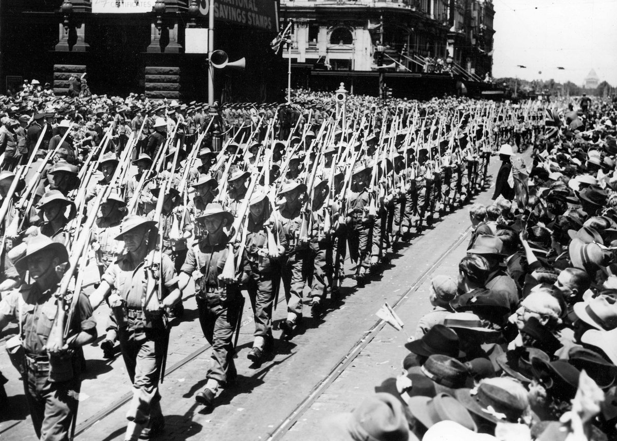 17th Brigade marching through Melbourne (c. 1943)