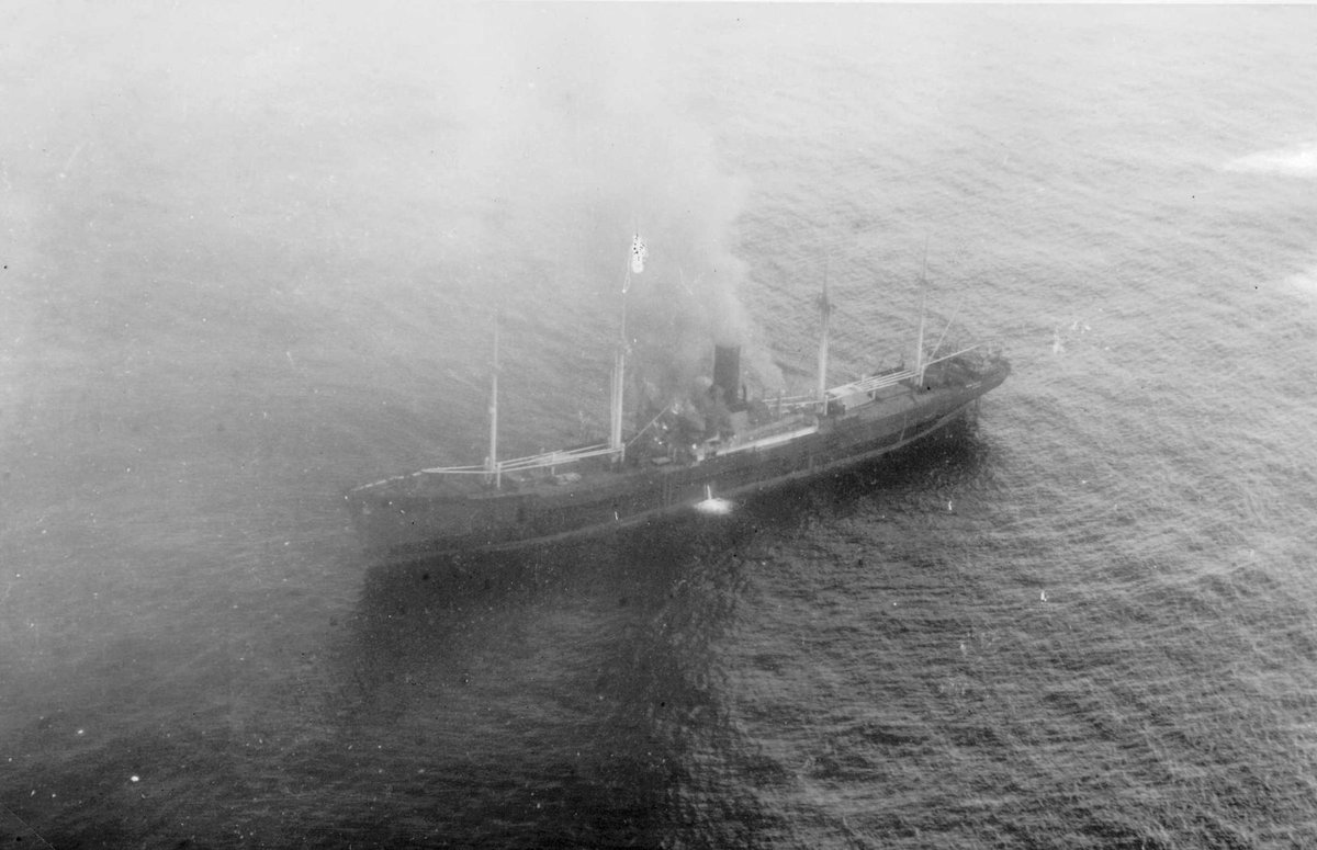 Attack by H.M.A.S. Canberra on German supply ship Coburg and the scuttling of the German captured Norwegian tanker Ketty Brovig after interception by H.M.A.S. Canberra (c. 1941)