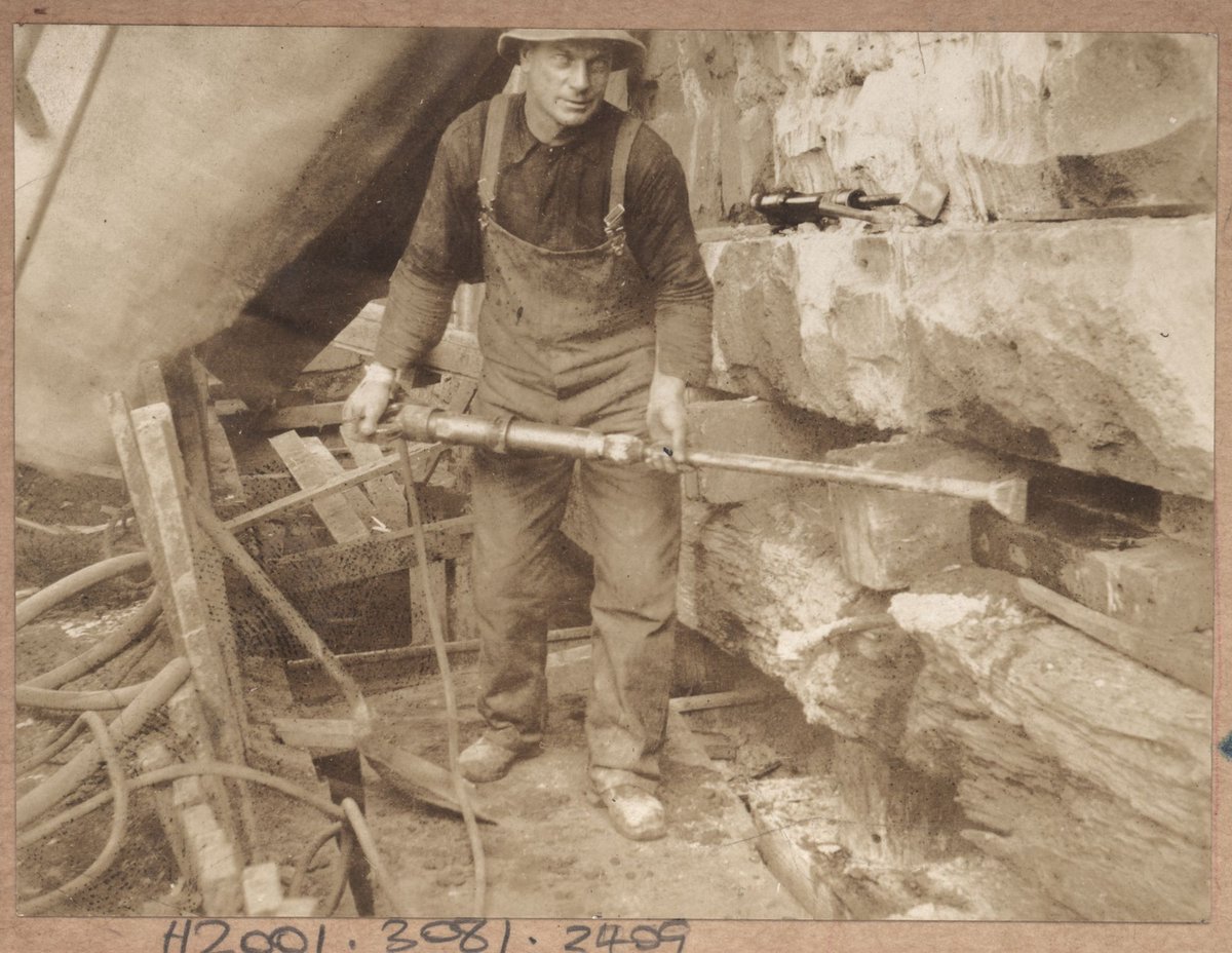 Hawthorn bridge reconditioning - Richmond pier (c. 1930)