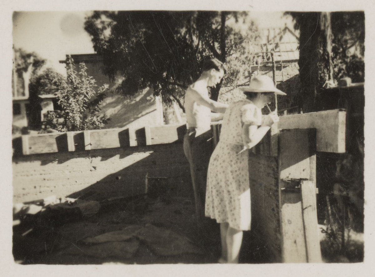 Working on building at Jorgensons, Eltham [Montsalvat] (1939–45)
