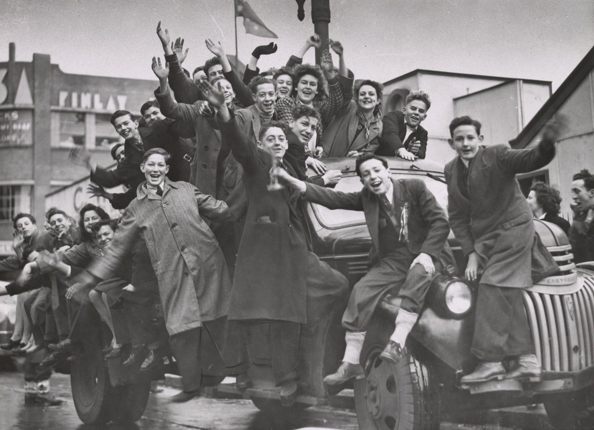 Victory celebrations in Melbourne, Brunswick (c. 1945)