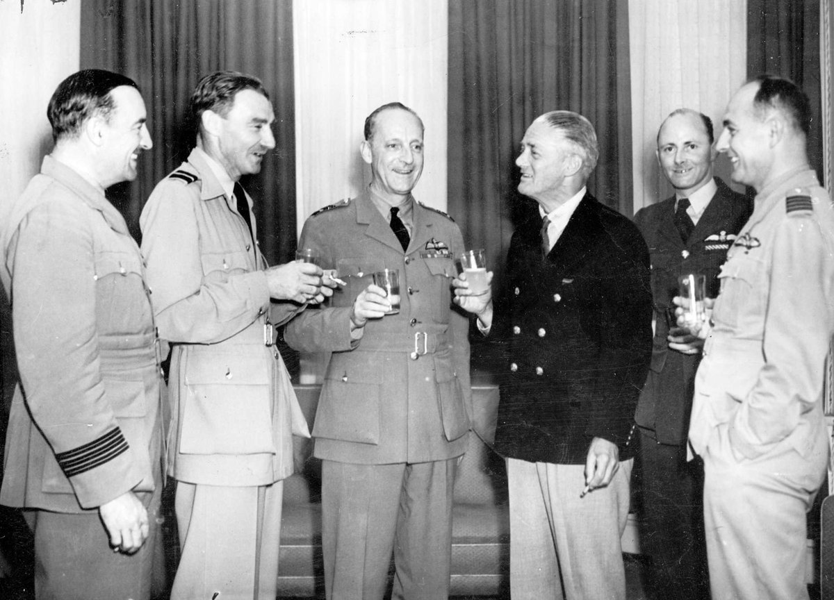 At the offices of the Royal Air Force Liaison Staff in Melbourne (c. 1945)