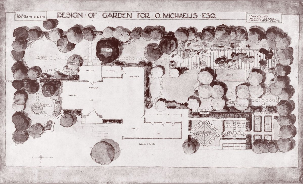 DESIGN OF GARDEN FOR O. MICHAELIS ESQ. [2 Ledbury Court, Toorak] (1920–30)