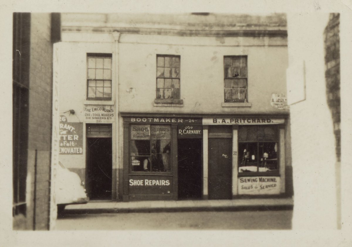 Two shops in a Melbourne street (1939–45)