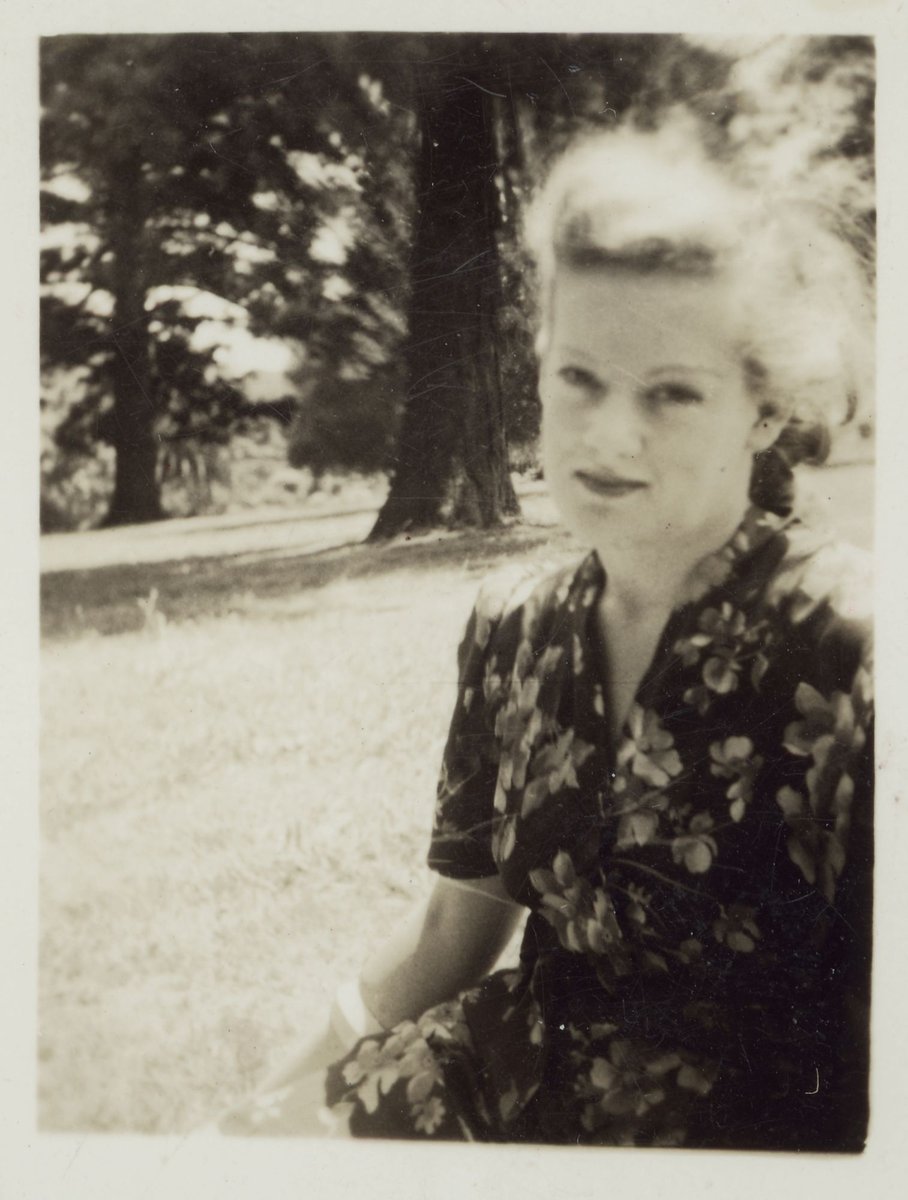 Joy Hester in Fitzroy Gardens, Melb '42, East Melbourne (1942)