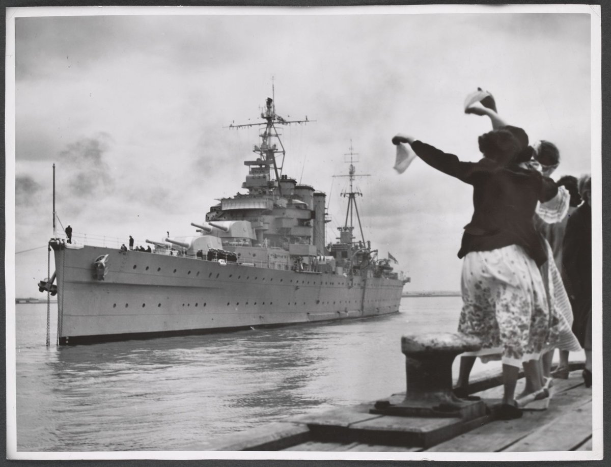 H.M.A.S. Australia leaves Williamstown (1948–53)