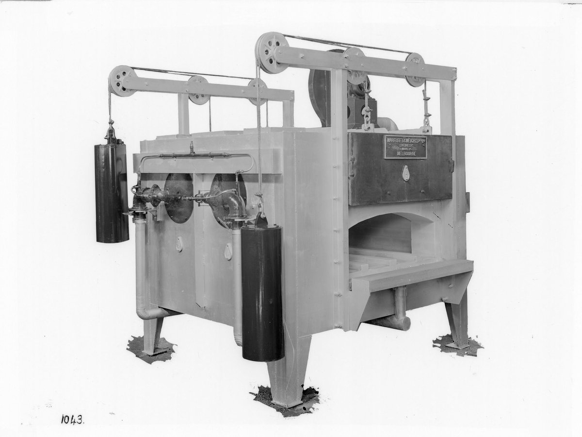 Machinery and industrial oven by Marfleet and Weight Pty Ltd, Melbourne (c. 1941)