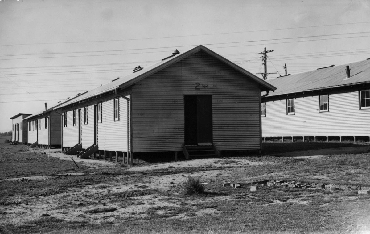 Rosehill (Dandenong) Camp, these huts at present empty (1942–48)