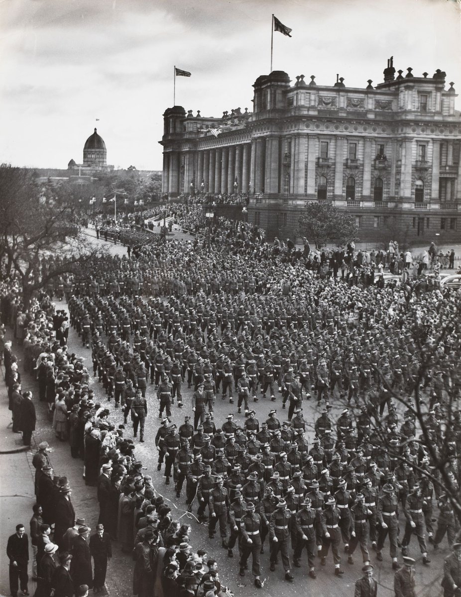 Victory Day march in Melbourne, Melbourne City (1943–49)