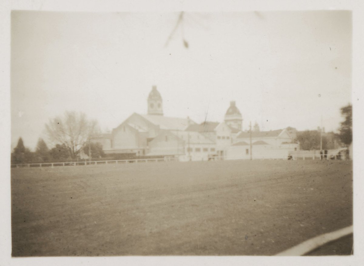 Malvern Cricket Ground and T. [Town] Hall. Melb. 1942