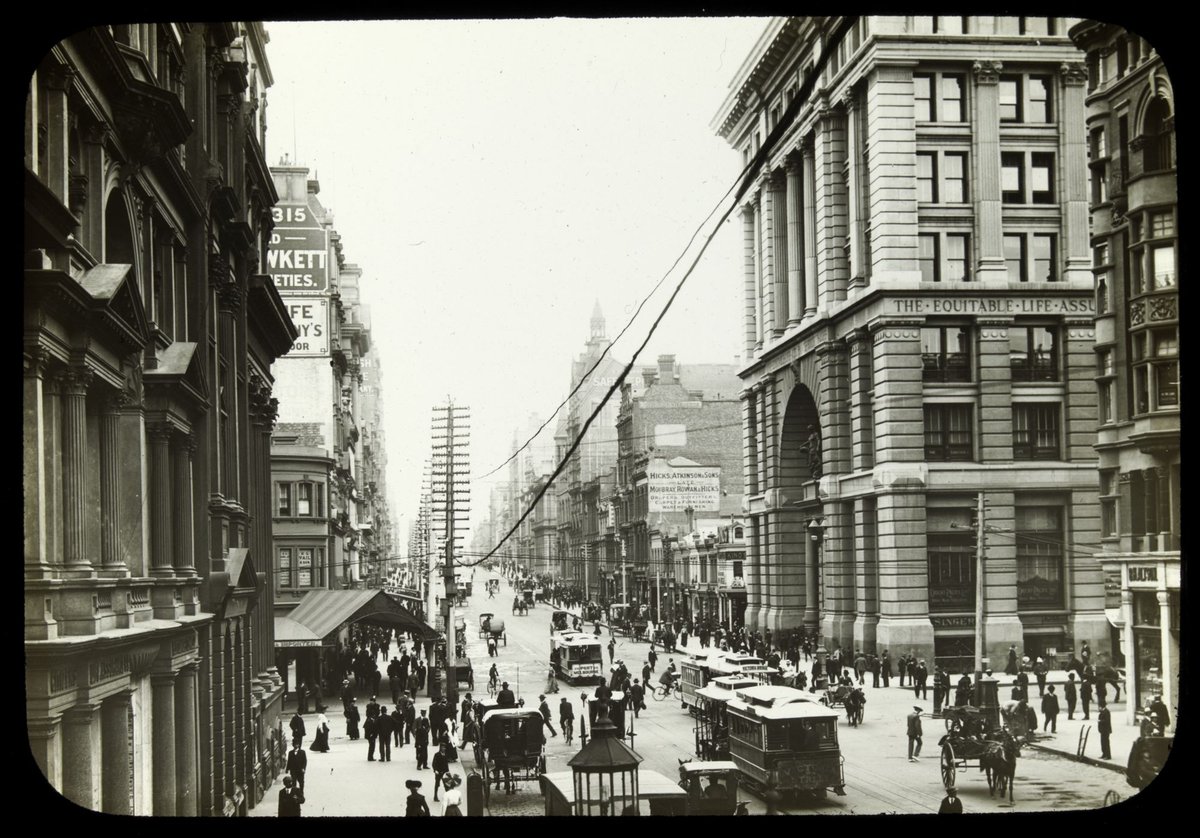 Collins St. Looking West, Melbourne City (1900–20)