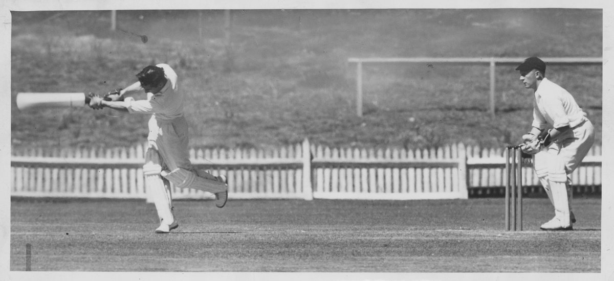 Neil Harvey playing in his district cricket team Fitzroy (1951–52)
