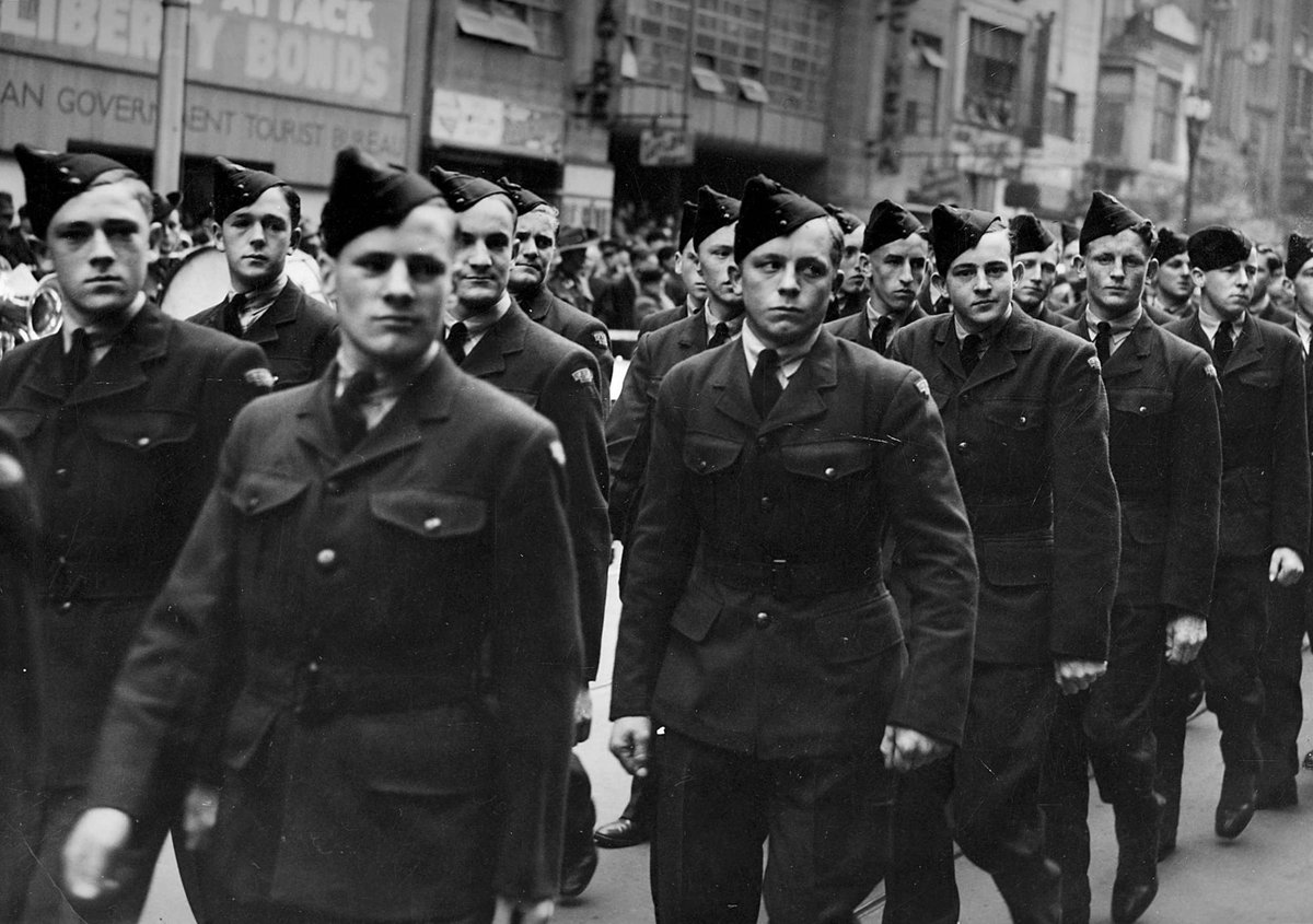 Royal Australian Air Force A.T.C. march through Melbourne, Melbourne City (1942–43)