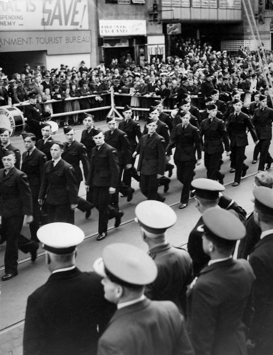 Royal Australian Air Force A.T.C. march through Melbourne, Melbourne City (1942–43)