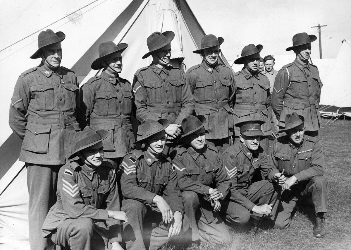 N.C.O.'s of "A" company at Royal Park, Parkville (c. 1940)