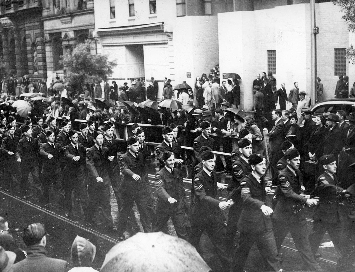 Royal Australian Air Force A.T.C. march through Melbourne, Melbourne City (1942–43)